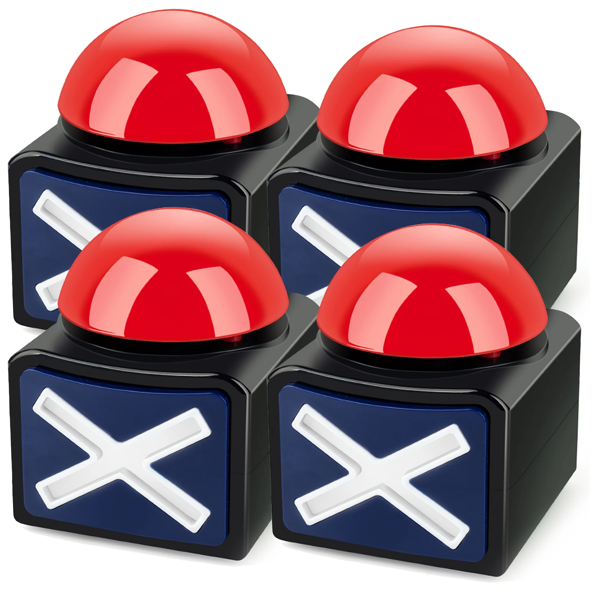 Party Games Quiz - Buzzer Sonoro Iluminado em Preto e