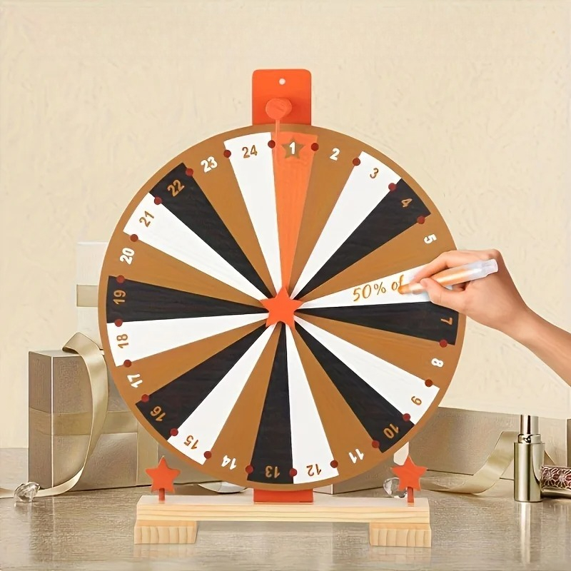 Party Games Spin The Wheel - Roda de Prêmios Giratória de Madeira