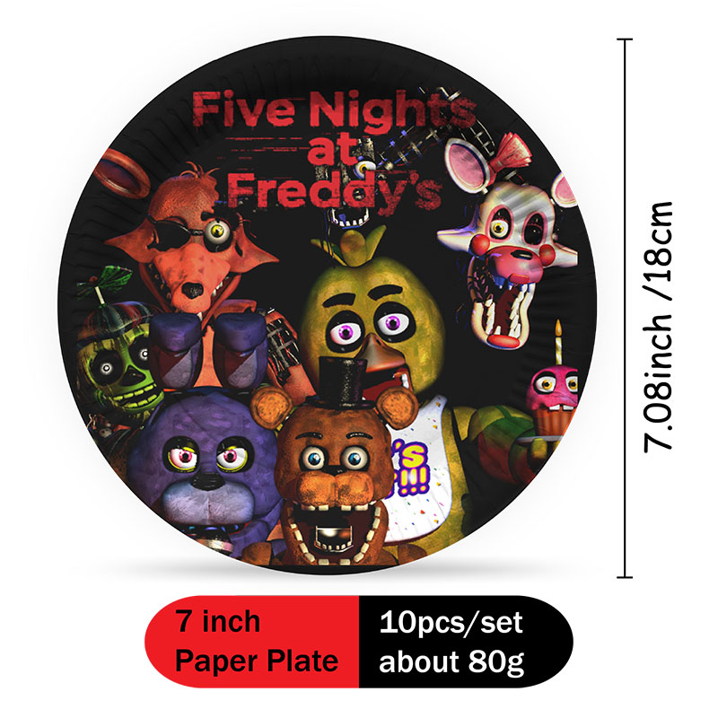 Pratos de Papel com Tema FNAF, - Party Games At Wedding avaliação e preço