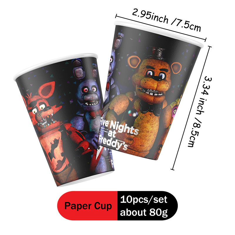 Pratos de Papel com Tema FNAF, - Party Games At Wedding avaliação e preço