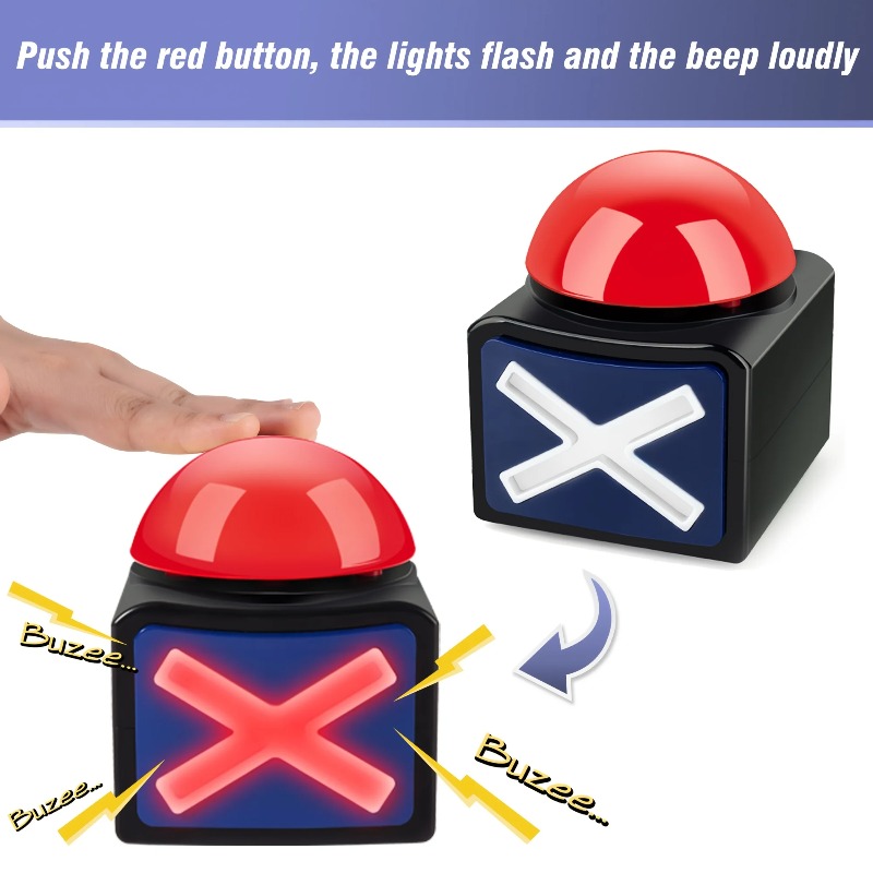Botão Buzzer Luminoso com Som  - Party Games Quiz avaliação e preço